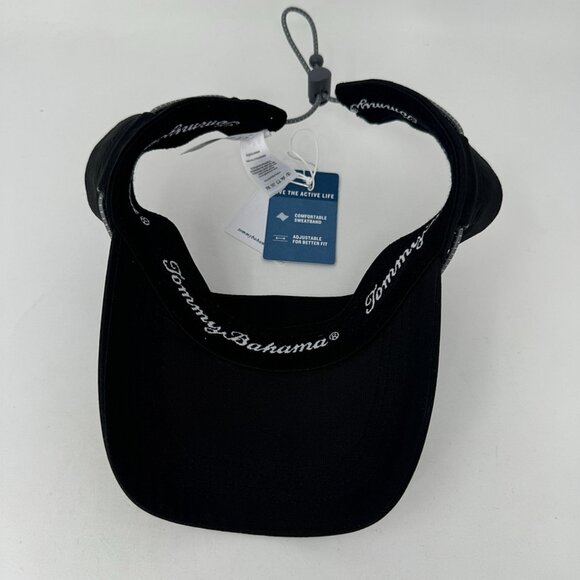 NWT Tommy Bahama Visor Adjustable Tip Your Cap Black Fishing Beach Golf - Picture 5 of 7